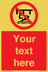 Custom Do not use watercraft in the vicinity of piers